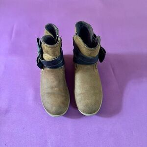 UGG Tan and Dark Brown Kids Boots